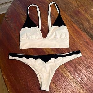 Boys + Arrows black and white bikini set